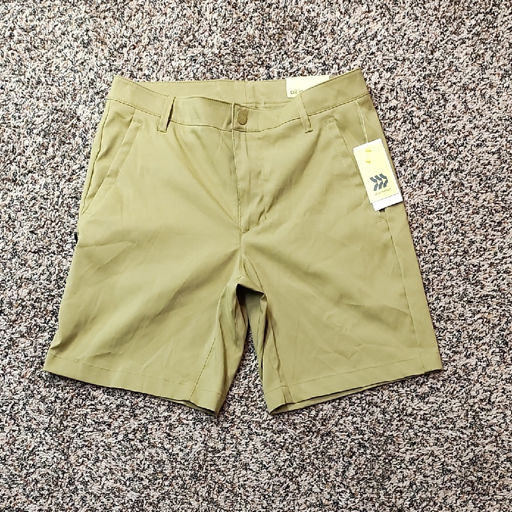All In Motion | Men's Chino-Style Performance Shorts in Olive